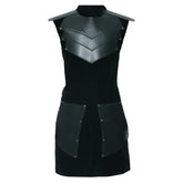 Gothic Mittelalter Oberteil Stehkragen Ärmellos Jacke für Herren Männer Ritterkostüm Halloween Karneval